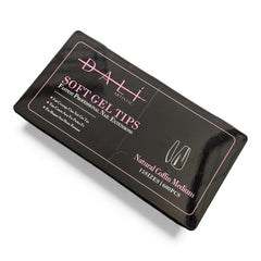 Natural Coffin Medium Soft Gel Tips - 15 Sizes (600pcs)